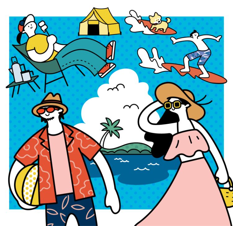 旅マエ準備を楽しもう!イラスト