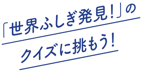 「世界ふしぎ発見！」のクイズに挑もう！