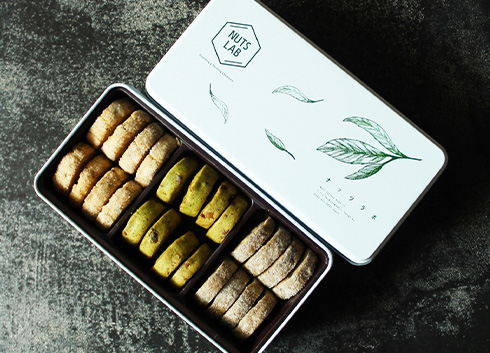 〈ナッツラボ〉NUTS LAB お茶のクッキー缶