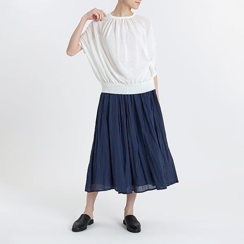 パドカレ ウォッシャブル・シアーリネンニット