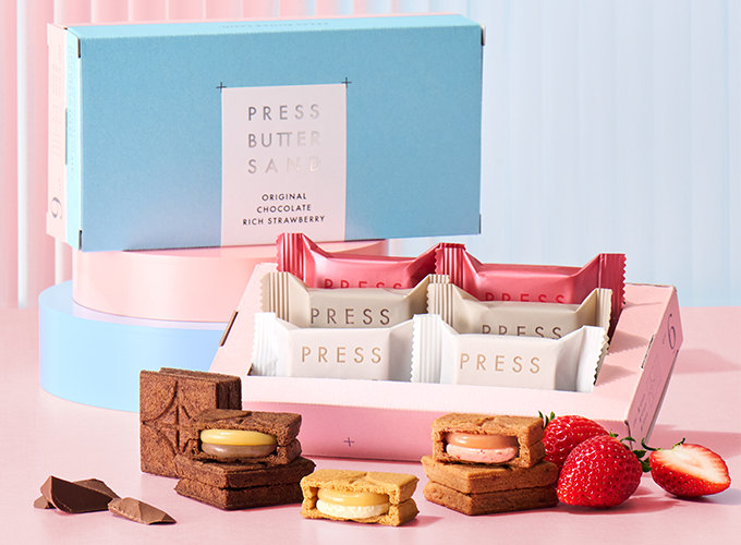 〈プレスバターサンド〉数量限定&ensp;バターサンド食べ比べセット 贅沢いちご 