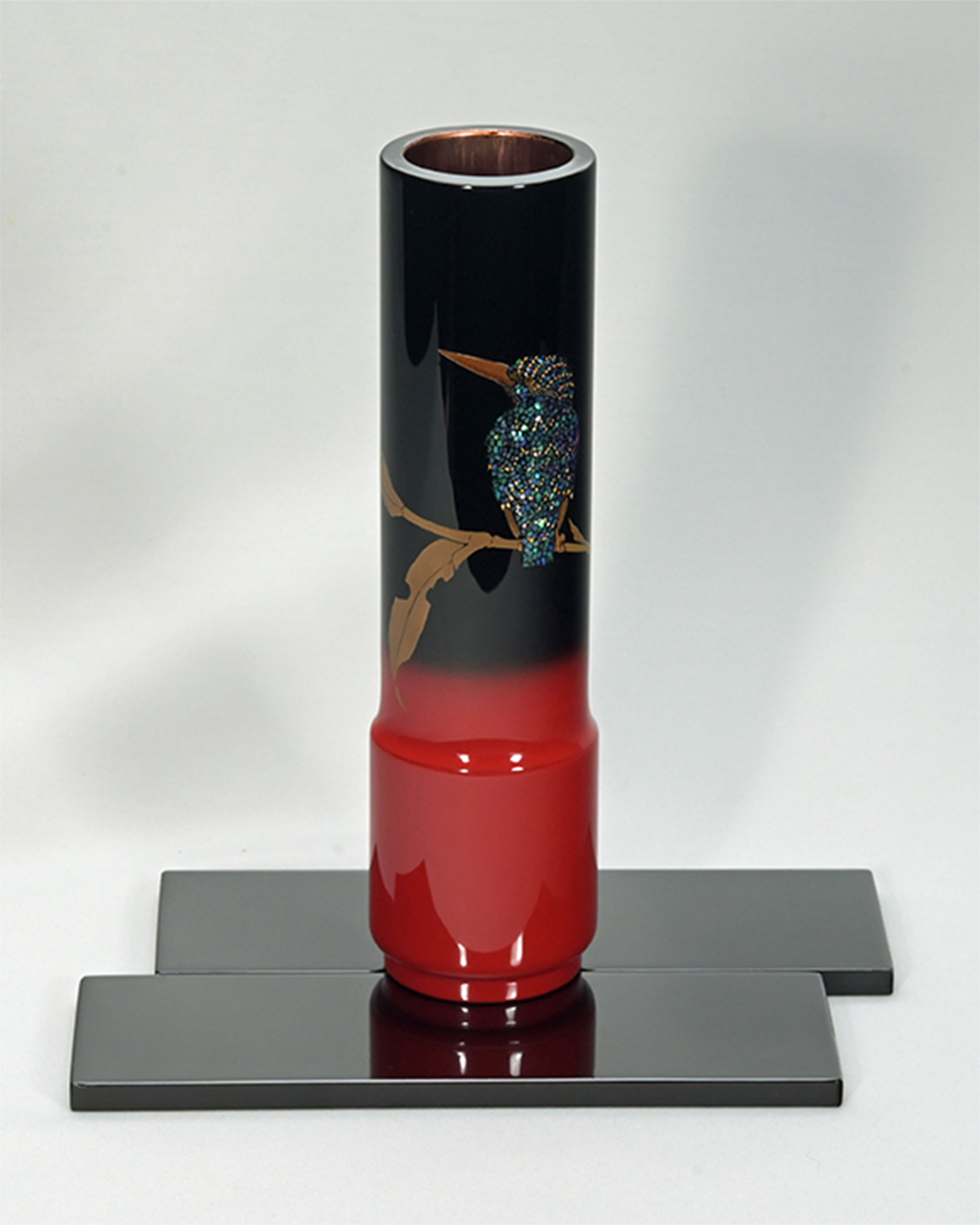 山元 健司「翡翠蒔絵 花器」