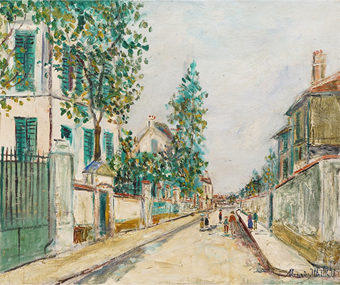 モーリス・ユトリロ 「Rue à Compiègne(Oise)」