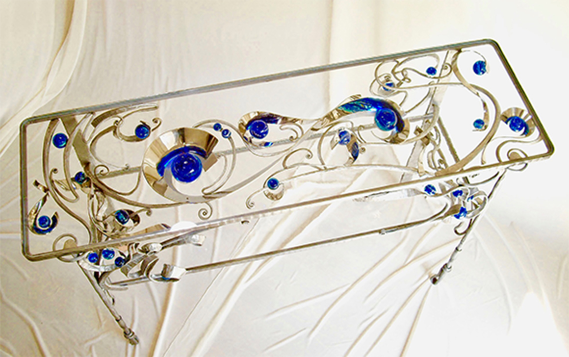 「Blue planet」ガラスのコンソール