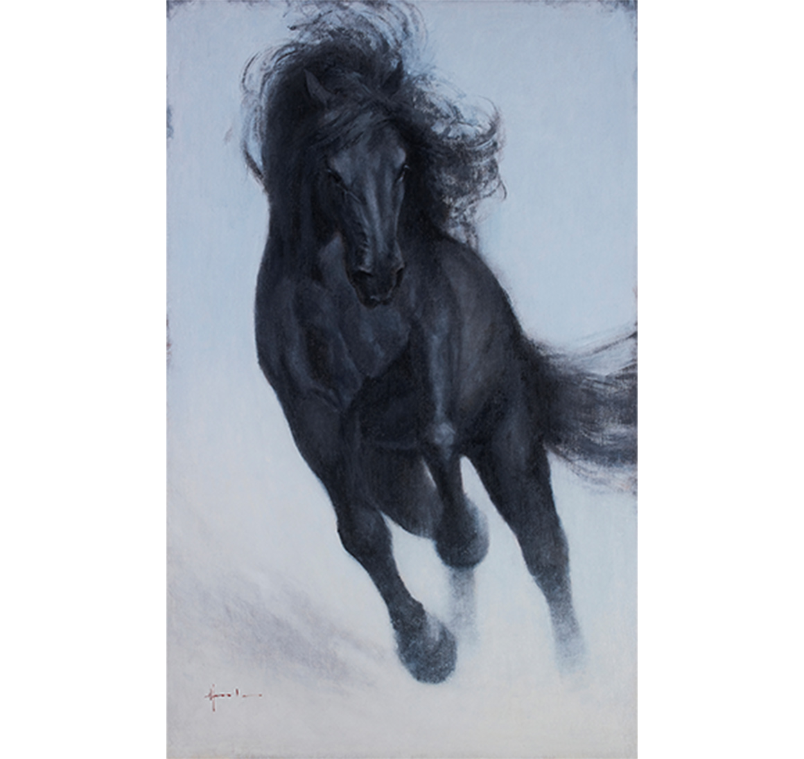 「天駆ける(黒馬)」