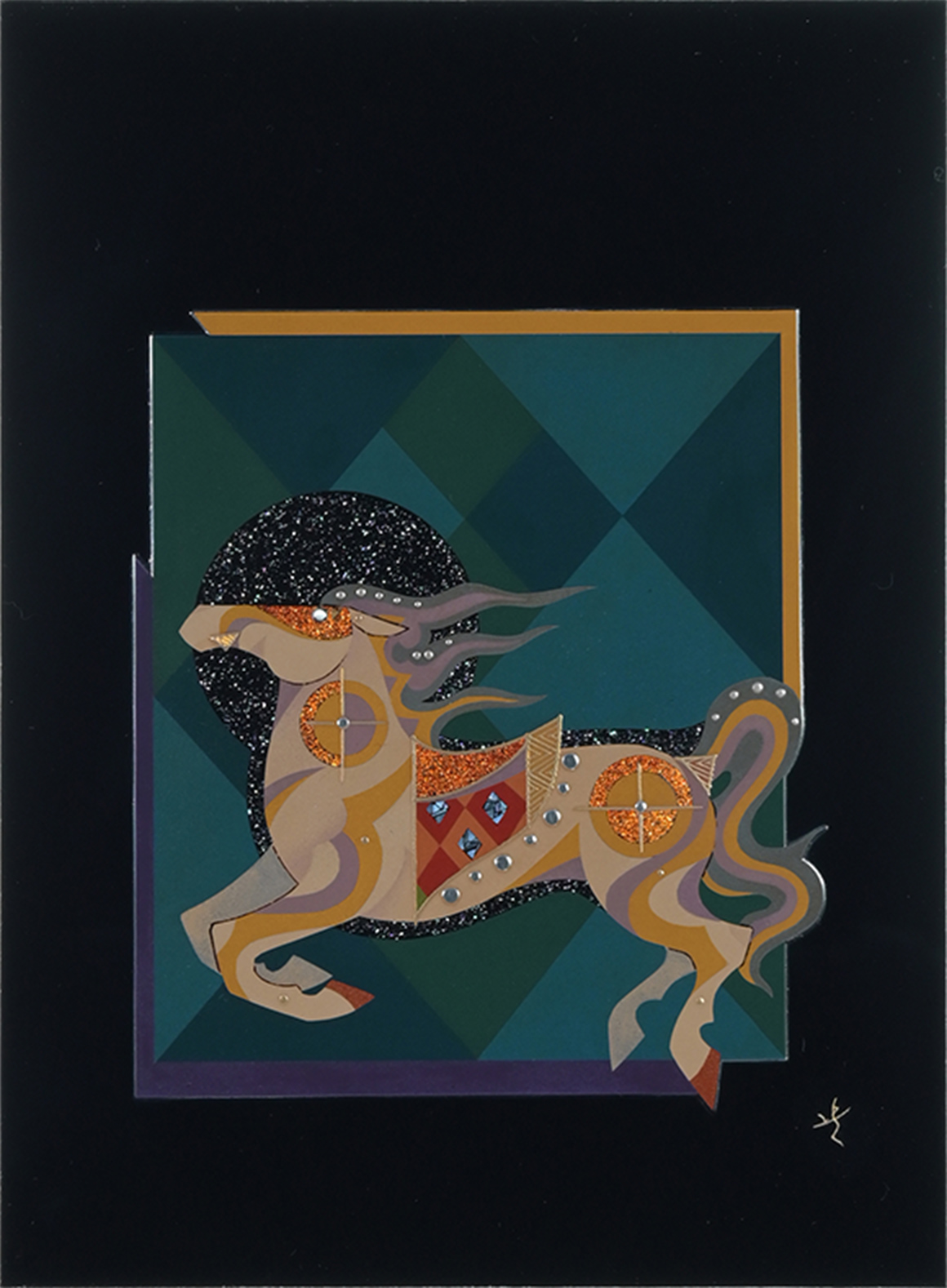 田中貴司 漆芸額「飛翔」