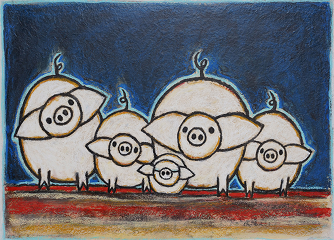 ハンス・イヌメ　「光に照らされ・・・・」