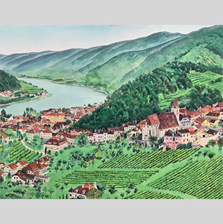 岡田 眞治 日本画展「欧景旅情」
