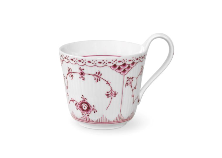 〈ロイヤル コペンハーゲン〉パープルフルーテッド ハーフレース ハイハンドルマグ