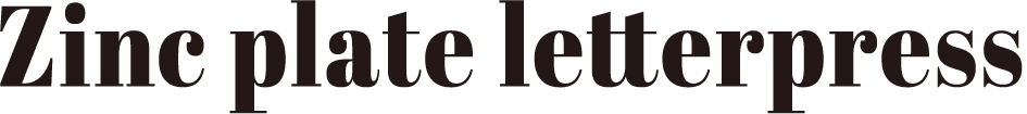 Zinc plate letterpress