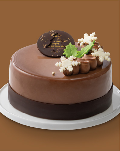 〈アトリエ ドゥ ゴディバ〉クリスマス プラリネプディング チョコレートホールケーキ