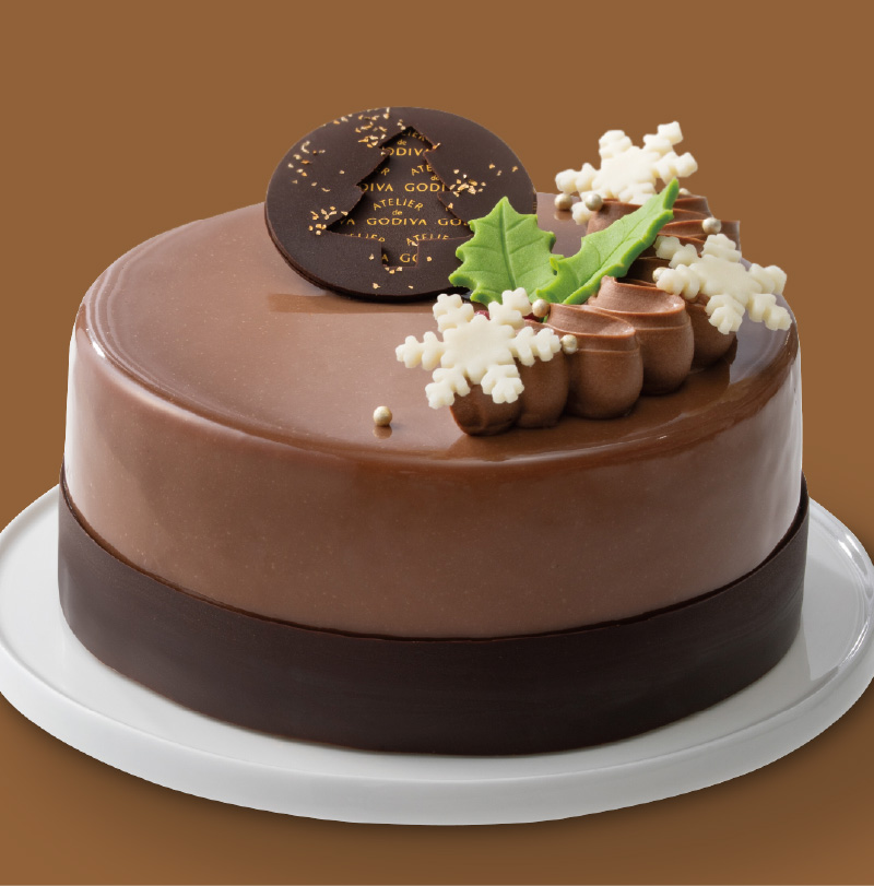 〈アトリエ ドゥ ゴディバ〉クリスマス プラリネプディング チョコレートホールケーキ