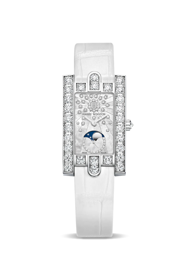 〈ハリー・ウィンストン〉HW アヴェニュー・クラシック ムーンフェイズ