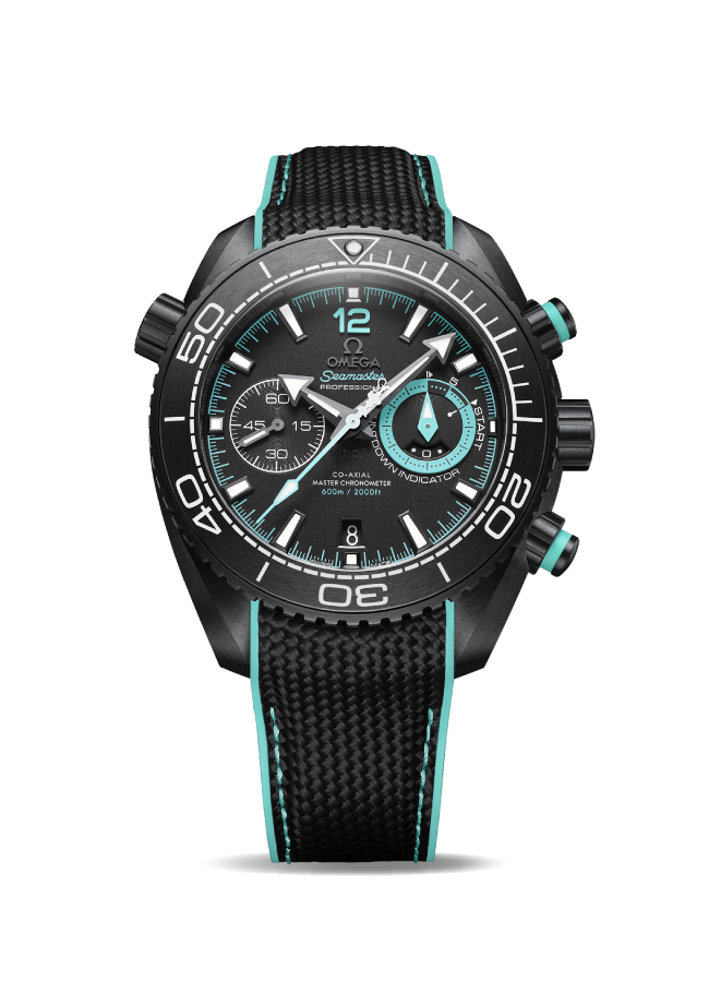 〈オメガ〉シーマスター プラネットオーシャン ディープブラック ETNZエディション