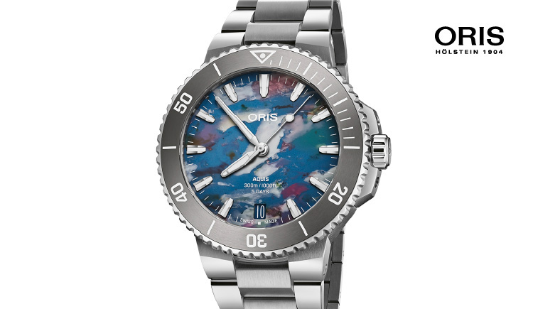 〈オリス〉アクイス デイト キャリバー400 アップサイクル