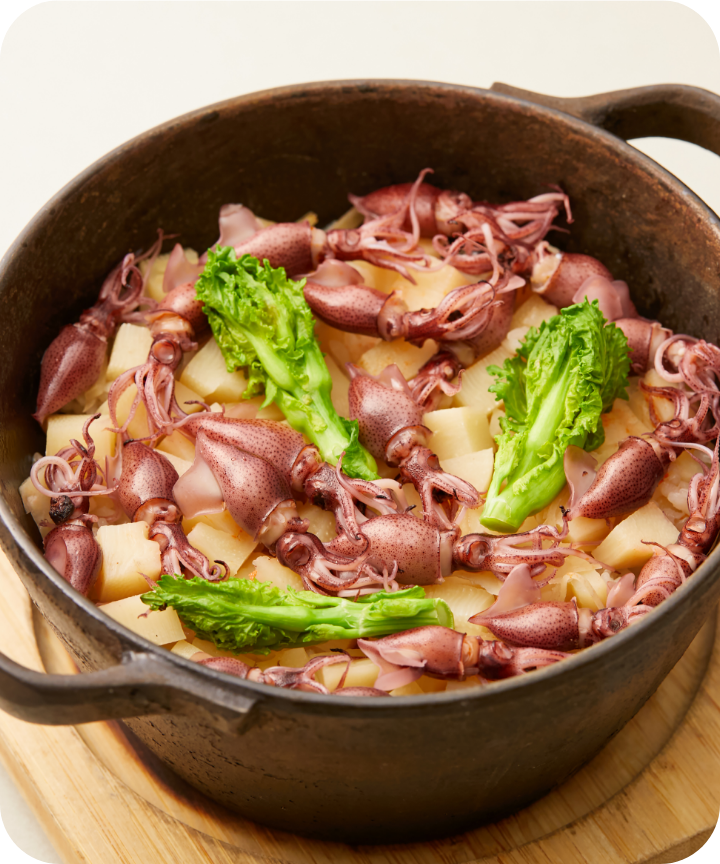 〈VEGGIE ISO TERRACE〉春野菜とほたるいかの炊き込みごはん