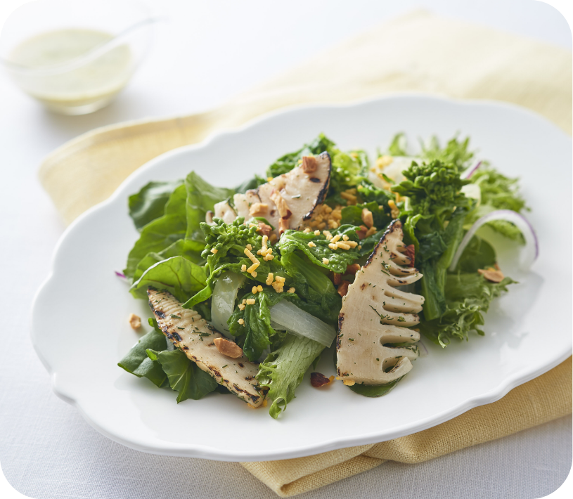 〈RF1〉筍と菜の花の春サラダ ルッコラの⾹り