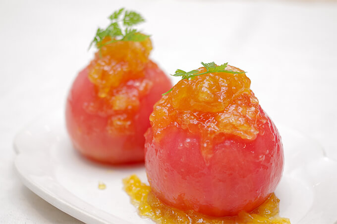 まるごとトマトのマリネオレンジ仕立て