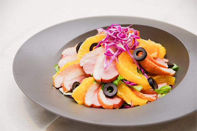 合鴨ロースと野菜の柑橘マリネ