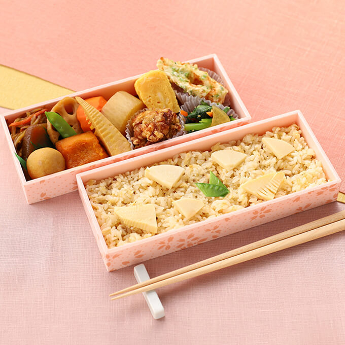 筍ご飯二段弁当