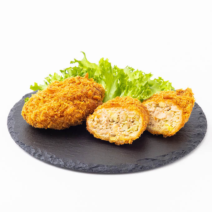 春キャベツと筍のメンチかつ