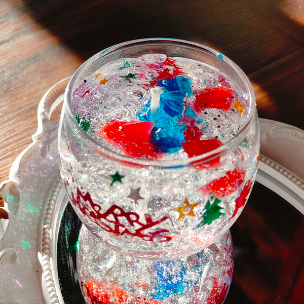 クリスマスキラキラジェルキャンドル