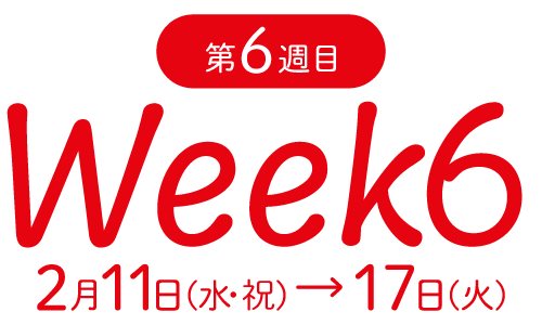 第6週目 Week6 2/11&rarr;2/17