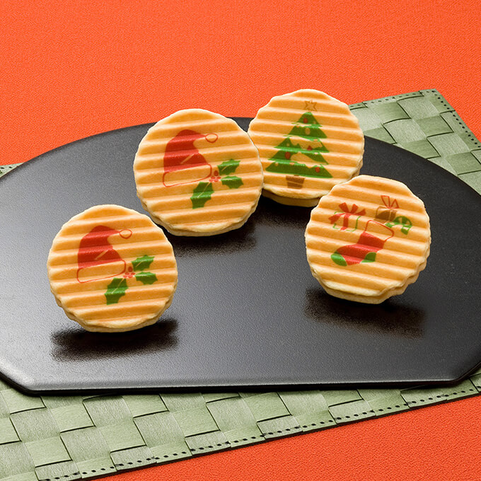 鼓月のクリスマスプレミアム千寿せんべい