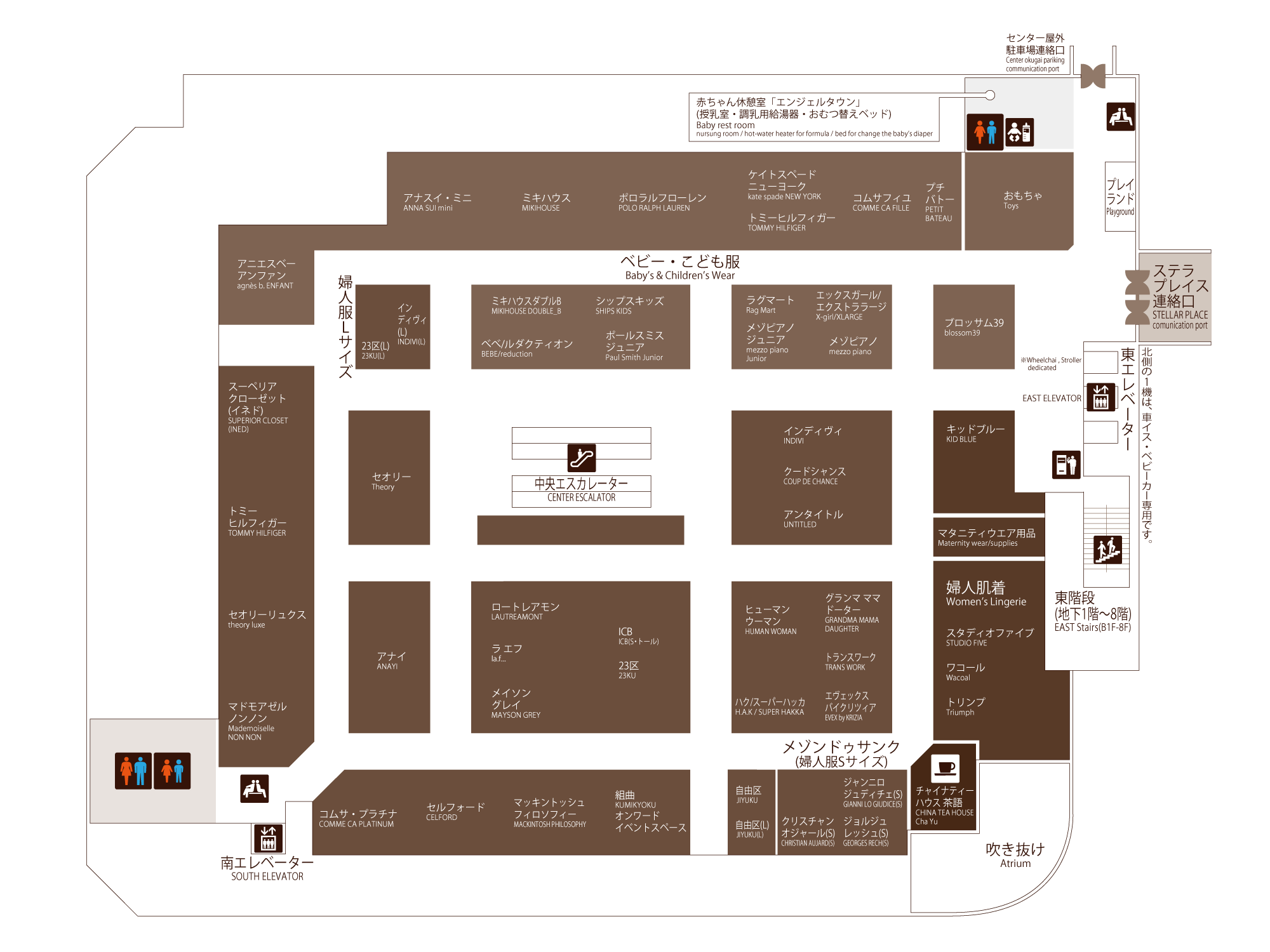 4f レディスファッション 洋服 S Lサイズ 肌着 子供服 おもちゃ フロアガイド 大丸札幌店