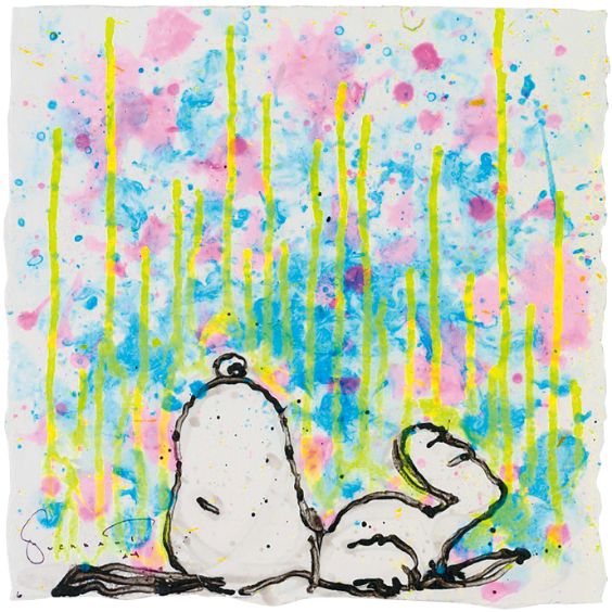 「Lagoon Lullaby I」ミックスドメディア（シルクスクリーン&times;ジークレー）版画