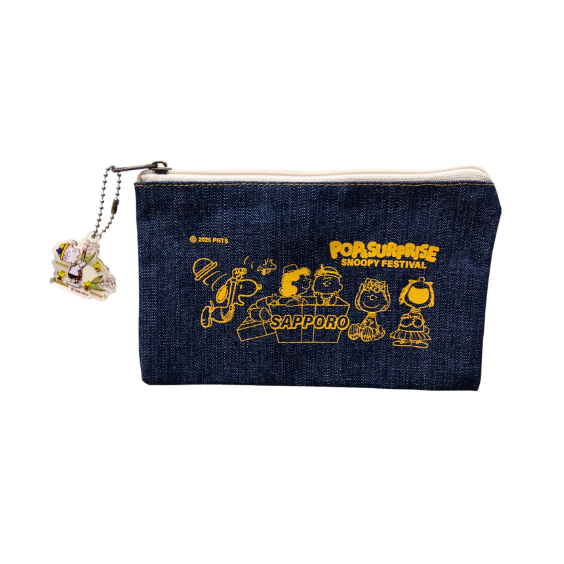 デニムフラットポーチ