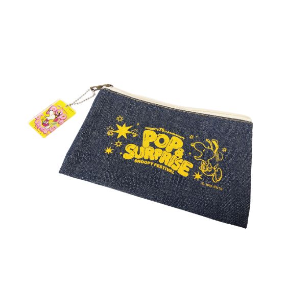 デニムフラットポーチ