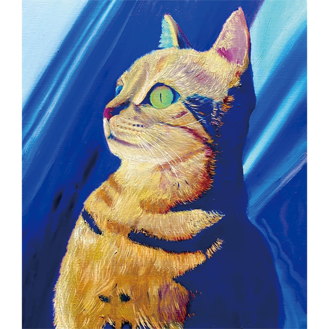 青い世界の猫