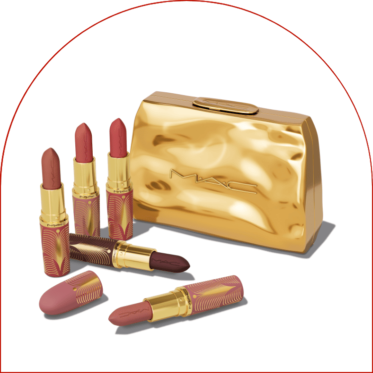 〈M・A・C〉 M・A・C GIFT OF GOLD カラーコレクション ゴール スタンダード マット リップスティック キット× 5