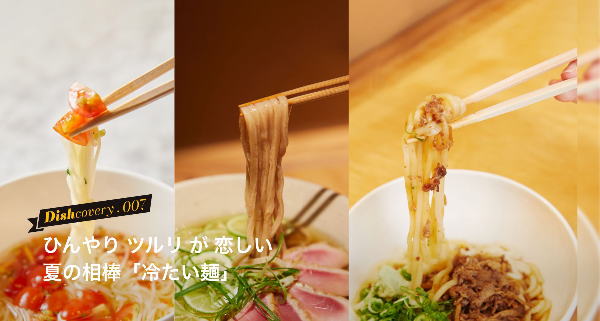 ひんやり ツルリ が 恋しい夏の相棒「冷たい麺」