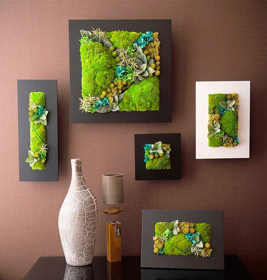 プリザーブド加工のグリーンフレーム