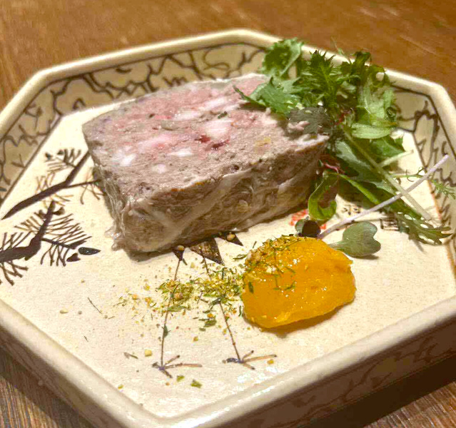 ばあく豚の田舎風パテ 柚子黄身酢
