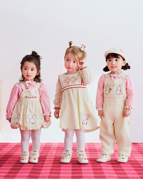 新品❣️チエコサク　ワンピースロンパース&ブラウス　セットアップ ミキハウス〉チエコサク・ダブルB リニューアルオープン 【大丸心斎橋店】
