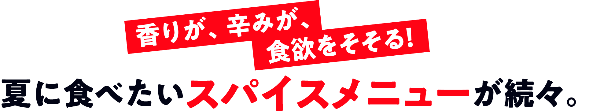 夏に食べたいスパイスメニューが続々。