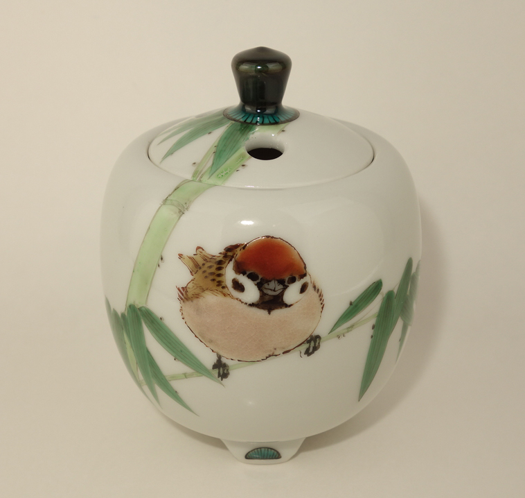 〈香ぎゃらりぃ〉豆香炉 竹雀図