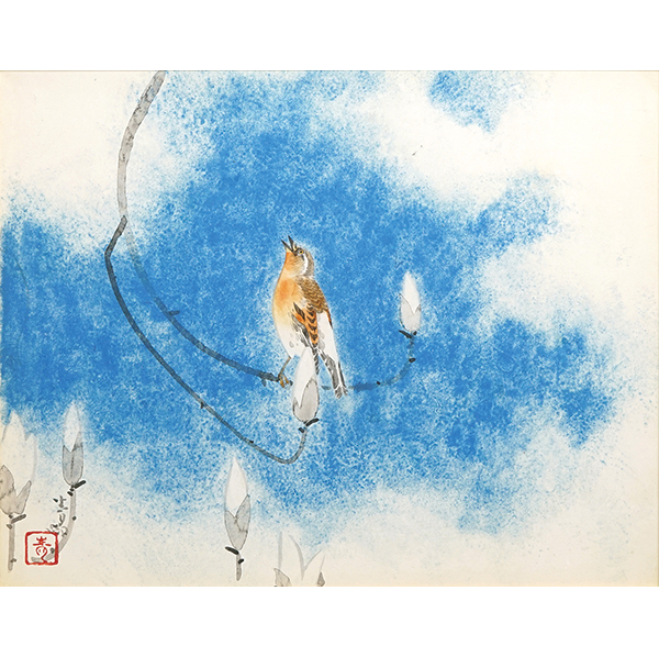 前田青邨「獦子鳥」