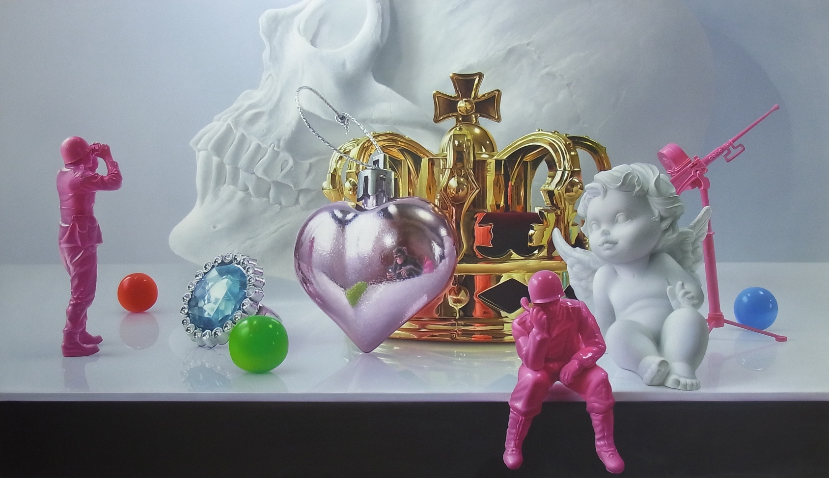 関本麻己子 「清澈」F6号 和紙に岩絵の具の作品画像です。
