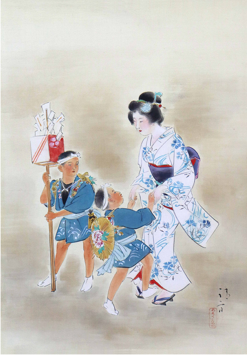 鏑木 清方「祭り」