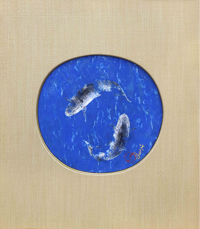 前田 青邨「遊魚」