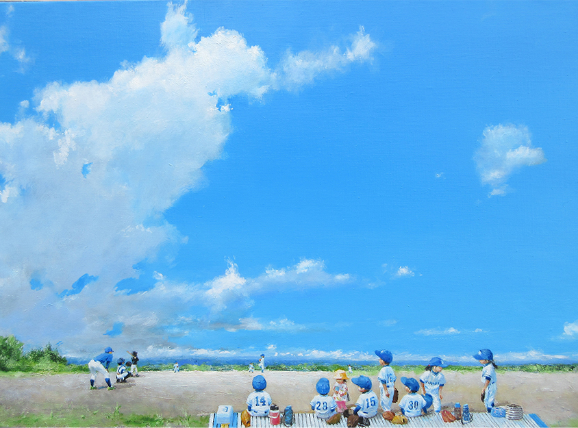 櫻井幸雄「出番のないベンチ(夏日のベンチ)」
