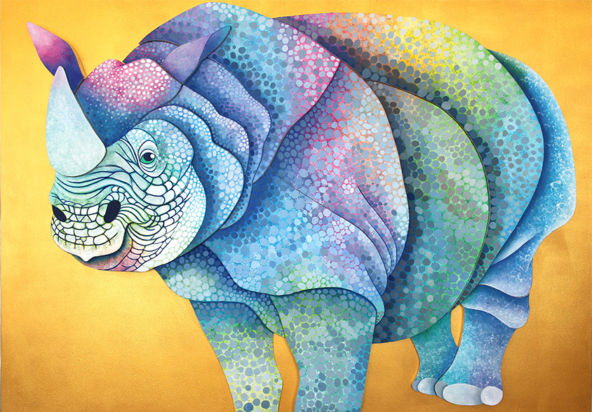 「犀 Look at Viewer」