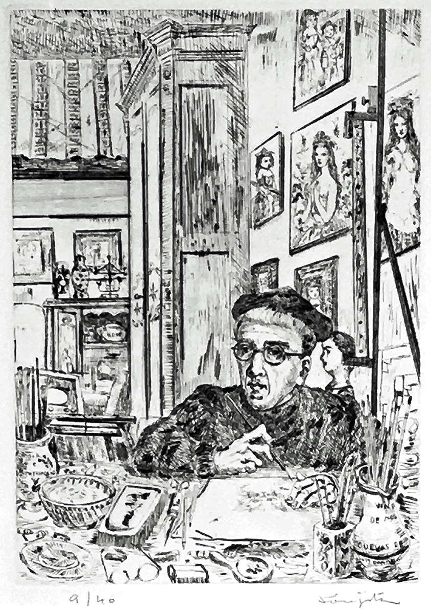 藤田嗣治&ensp;「アトリエの自画像」