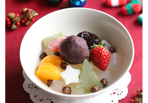 ＜ 船橋屋 ＞クリスマスフルーツあんみつ