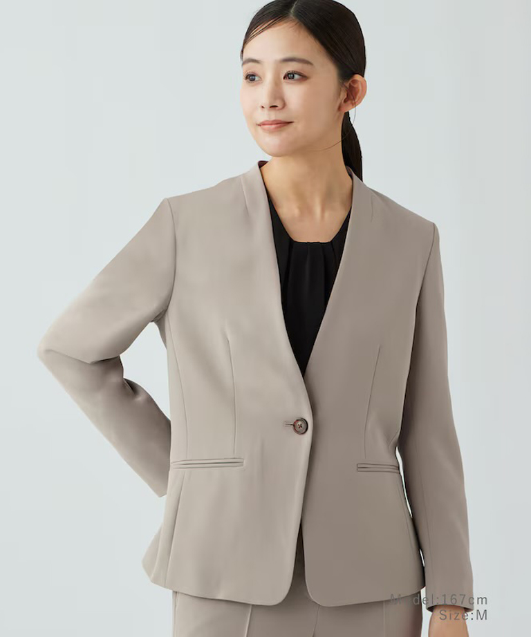 〈プラステ〉トリアセブレンドカラーレスジャケット