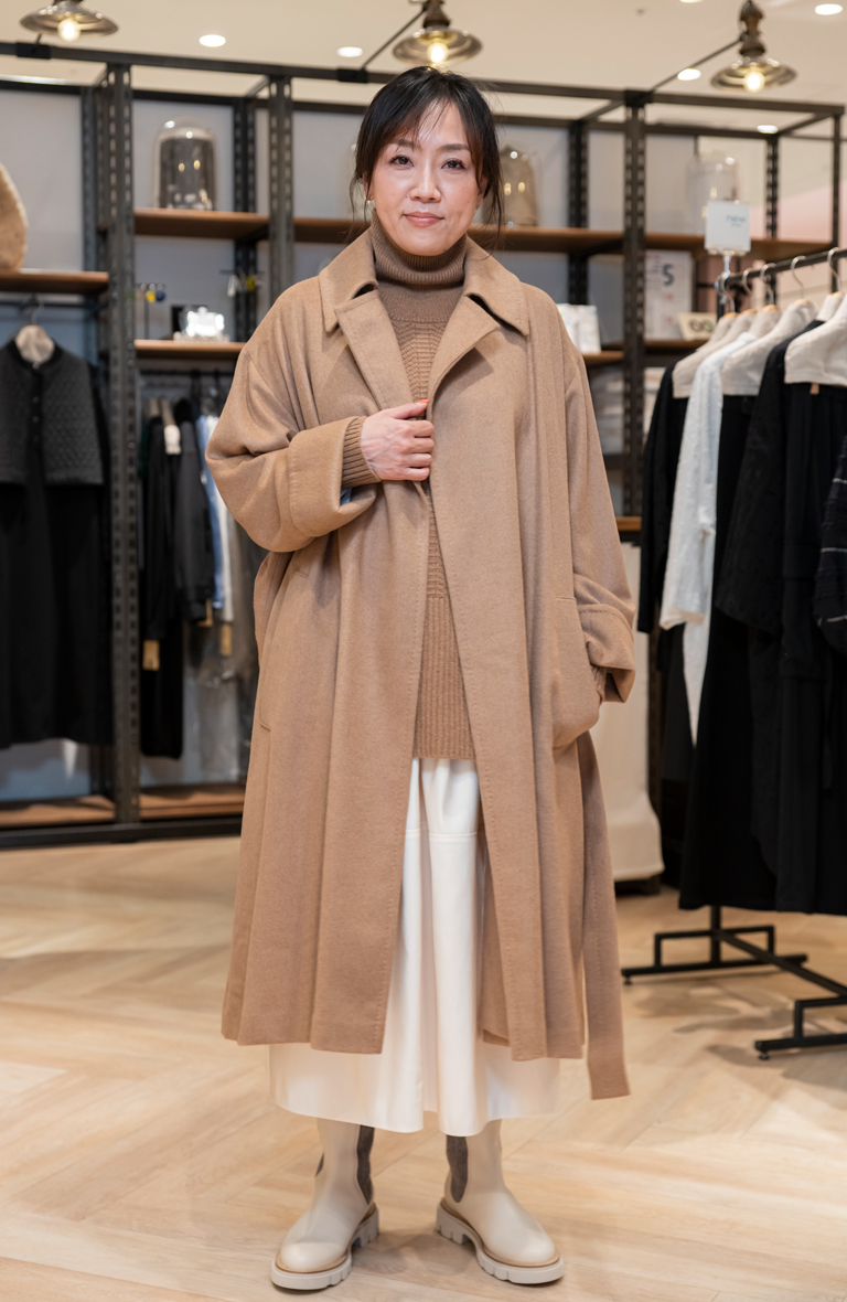 アクアスキュータム ウール カシミヤ ピーコート リバーコート